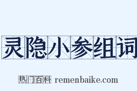 灵隐小参组词是什么意思的图片